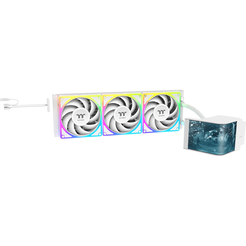 Load image into Gallery viewer, Thermaltake magcurve 360 ultra argb sync aio liquid cooler - snow edition waterkoeling (wit)
