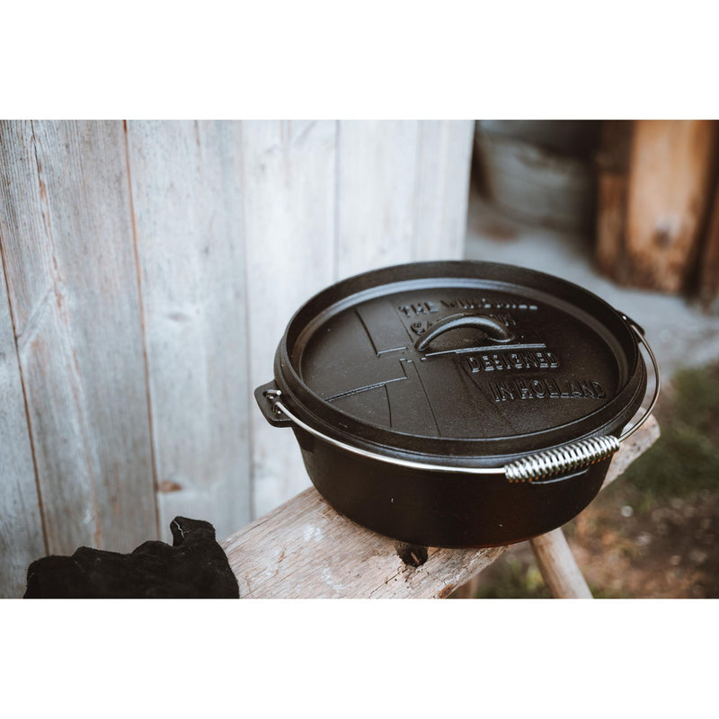 Afbeelding laden in galerijviewer, The windmill dutch oven 6 qt zonder pootjes kookpan (zwart, ø 31,5 cm | 5.9 liter)
