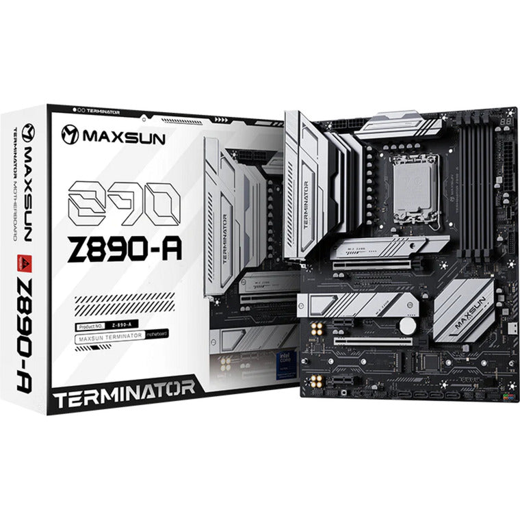 Afbeelding laden in galerijviewer, Maxsun ms-terminator z890-a socket 1851 moederbord (zwart, raid, 2.5 gb-lan, sound, atx)