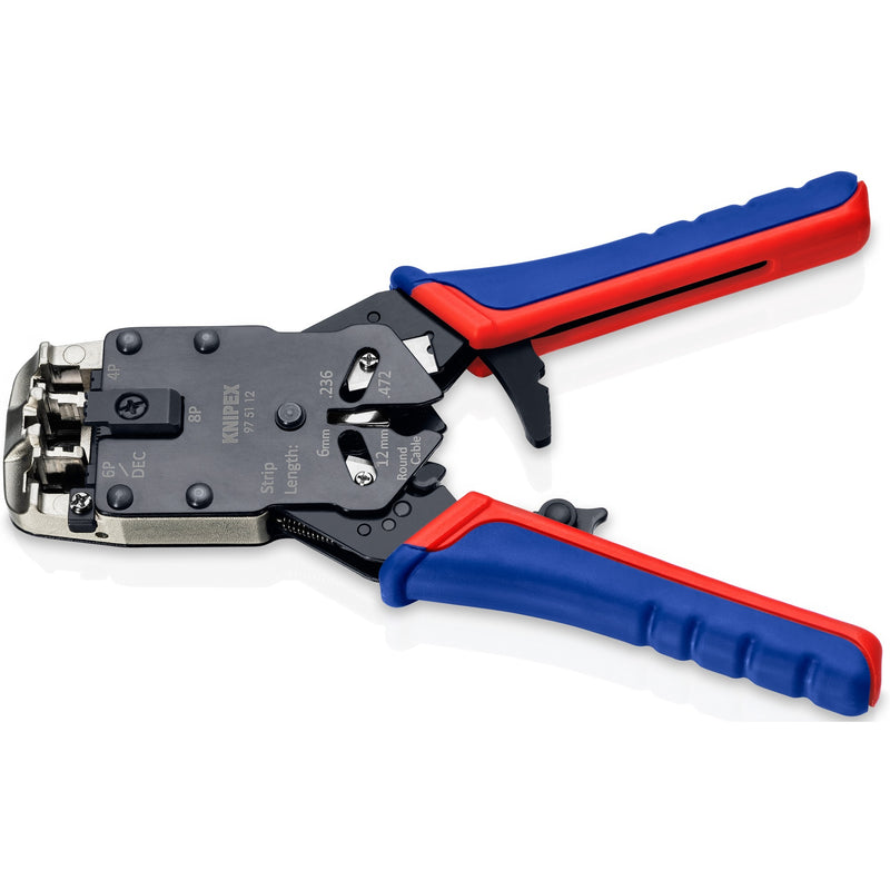 Load image into Gallery viewer, Knipex krimptang voor western-stekkers 975112 (blauw rood)