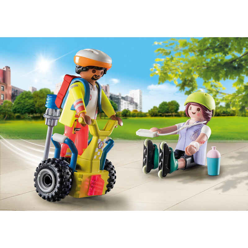 Load image into Gallery viewer, Playmobil city life - starterpack rescue met segway constructiespeelgoed (71257)