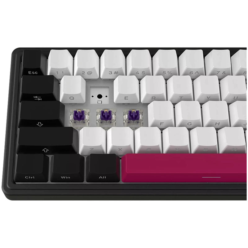 Afbeelding laden in galerijviewer, Lorgar kbp70mw rgb mechanisch gaming toetsenbord (zwart, us lay-out (qwerty), logar toxic purple, 65%, rgb, hot-swappable, pbt double-shot, bluetooth | 2.4ghz | usb)