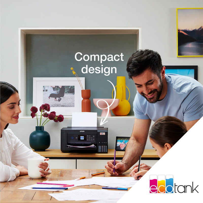 Afbeelding laden in galerijviewer, Epson ecotank et-2850 a4 multifunctionele wi-fi-printer met inkttank all-in-one inkjetprinter (zwart, scannen, kopiëren, wi-fi, inclusief tot 3 jaar inkt)