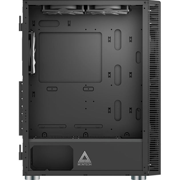 Load image into Gallery viewer, Montech x3 mesh midi tower behuizing (zwart | 3x usb-a | rgb | tempered glass)