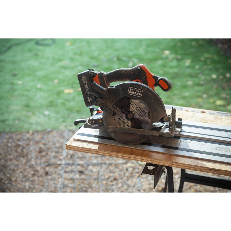 Afbeelding laden in galerijviewer, Black+decker 18v brushless cirkelzaag 165mm handcirkelzaag (zwart oranje, accu en oplader niet inbegrepen)