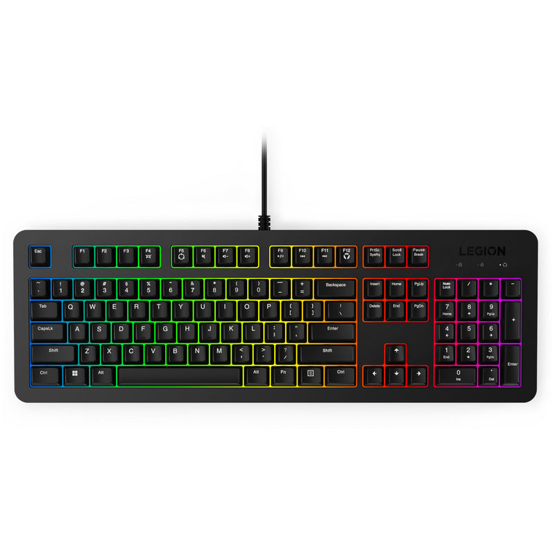 Load image into Gallery viewer, Lenovo legion k310 rgb gaming toetsenbord (zwart, us lay-out (qwerty), membraan, 100%, membraan switch, rgb, usb)
