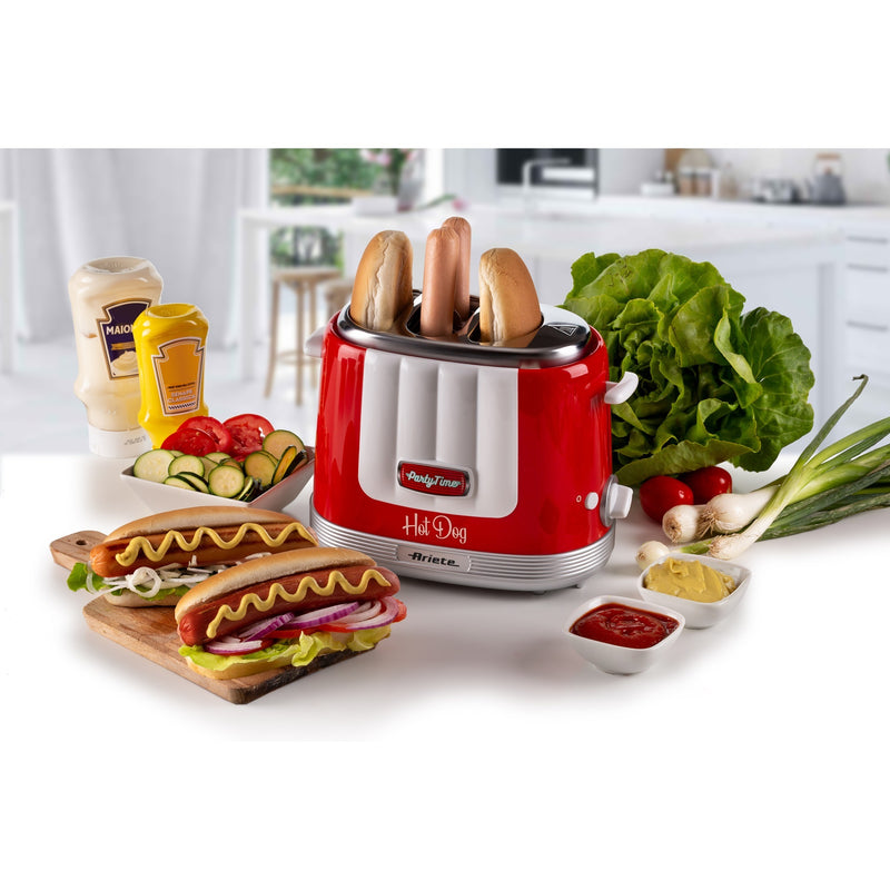 Load image into Gallery viewer, Ariete party time hotdogmaker 0206 00 hot dog maker (rood wit)