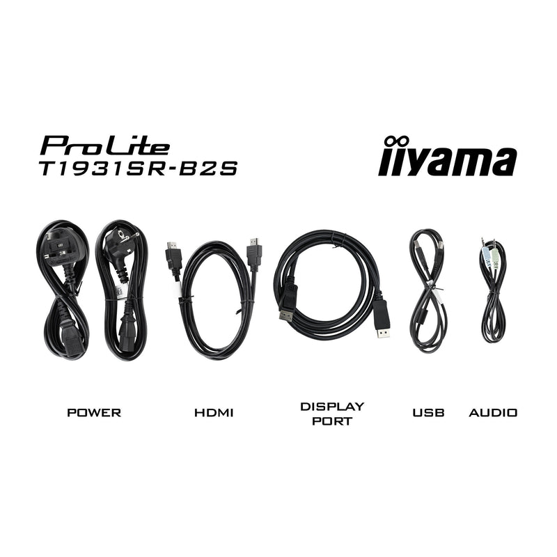 Afbeelding laden in galerijviewer, Iiyama prolite t1931sr-b2s 19 touchscreen monitor (zwart, vga, hdmi, displayport, audio, touchscreen)