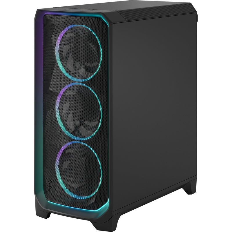 Afbeelding laden in galerijviewer, Fractal design meshify 3 ambience pro rgb midi tower behuizing (zwart | 2x usb-a | 1x usb-c | rgb | tempered glass)