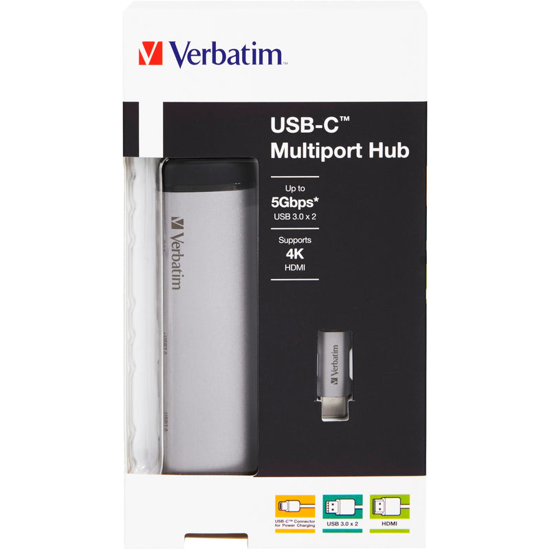 Load image into Gallery viewer, Verbatim USB 3.2 Gen 1 multiport hub, USB-C > 2x USB-A + US