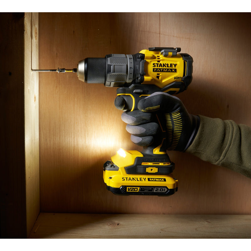 Load image into Gallery viewer, Stanley fatmax v20 18v borstelloze schroefklopboormachine (geel zwart, accu en oplader niet inbegrepen)