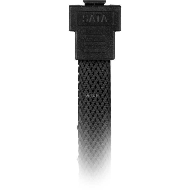 Load image into Gallery viewer, Sharkoon sata iii 90° sleeve kabel (zwart, 0,6 meter)