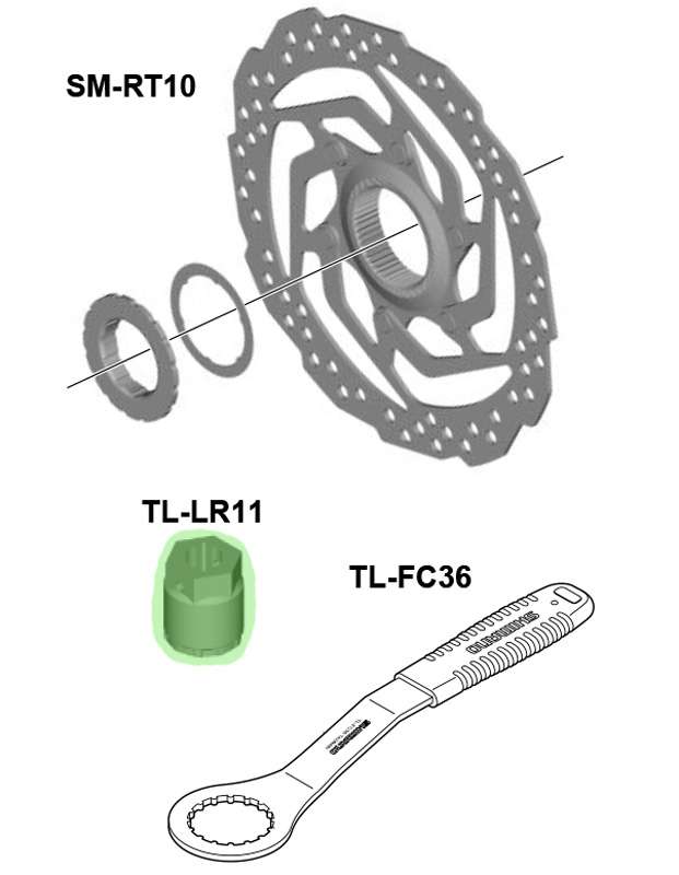 Load image into Gallery viewer, Remschijf borgringafnemer Shimano TL-LR11