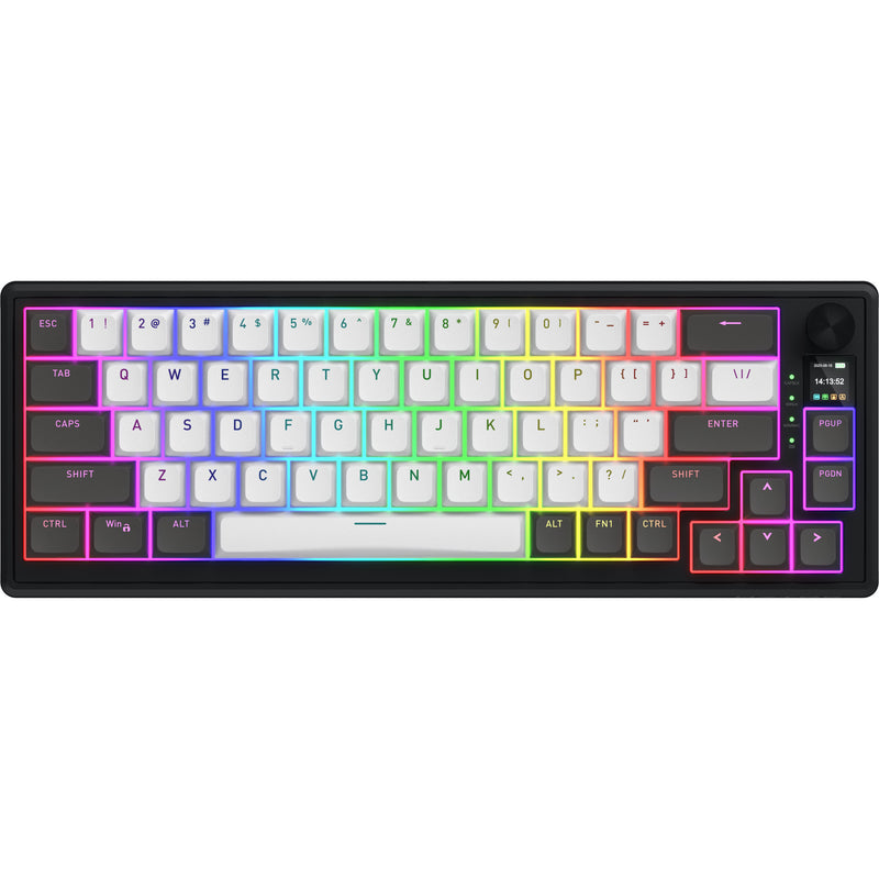 Load image into Gallery viewer, Hator skyfall pro wireless rgb mechanisch gaming toetsenbord (zwart, us lay-out (qwerty), hator aurum vanilla silent, 65%, rgb, double-shot pbt, hot-swap, 2.4ghz | bluetooth | usb-c)