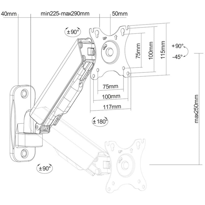Load image into Gallery viewer, Neomounts wl70-440bl11 tv wandsteun wandmontage (zwart)