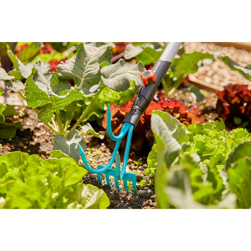 Load image into Gallery viewer, Gardena combisystem 2-in-1 krabber hark handkrabber (turquoise, 3165-20)