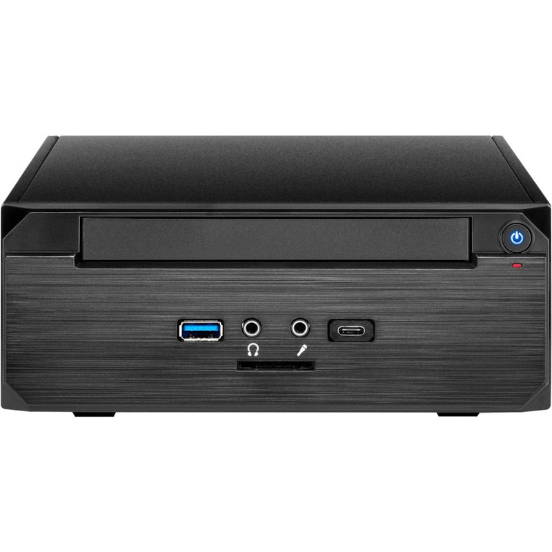 Load image into Gallery viewer, Inter-tech itx mw-02 ii htpc behuizing (zwart | 1x usb-a | 1x usb-c)