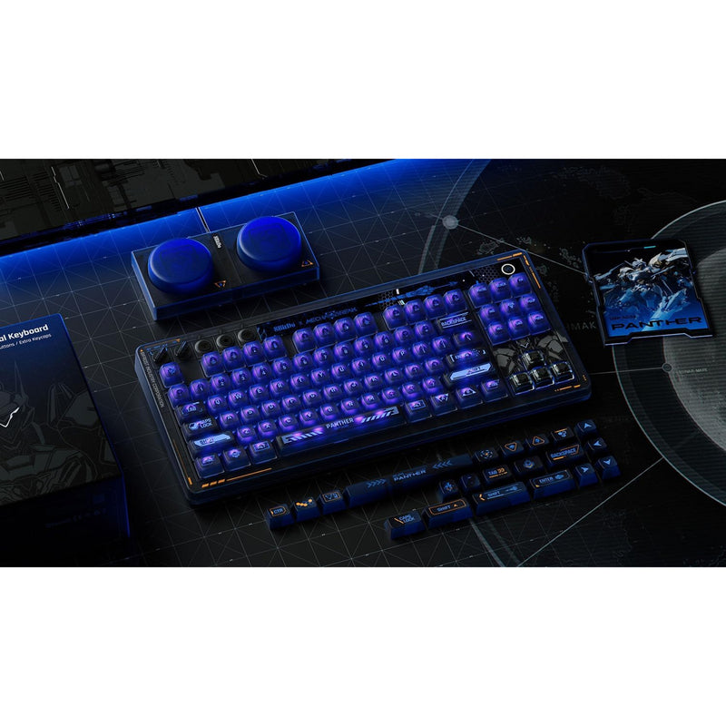 Afbeelding laden in galerijviewer, 8bitdo retro 87 mechanical keyboard - mecha break (zwart, us lay-out (qwerty), kailh box jellyfish pro glaze, 80% (tkl), abs keycaps, hot-swap, bluetooth le 5.0, wireless 2.4ghz, usb)