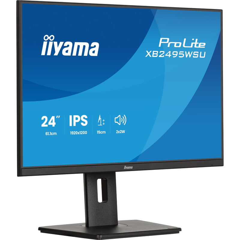 Load image into Gallery viewer, Iiyama prolite xb2495wsu-b1 24.1 monitor (zwart, 100 hz, hdmi, displayport, usb, audio)