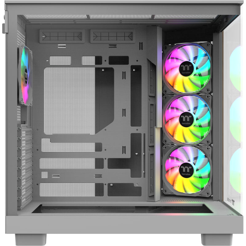 Load image into Gallery viewer, Thermaltake view 380 xl ws argb midi tower behuizing (wit houtkleur | 2x usb-a | 1x usb-c | rgb | tempered glass)