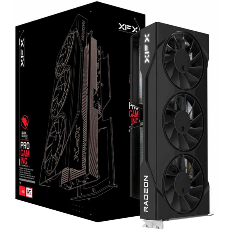 Afbeelding laden in galerijviewer, Xfx radeon rx 9060 xt swift oc triple fan grafische kaart (zwart, rdna4, gddr6, 2x displayport, 1x hdmi 2.1)
