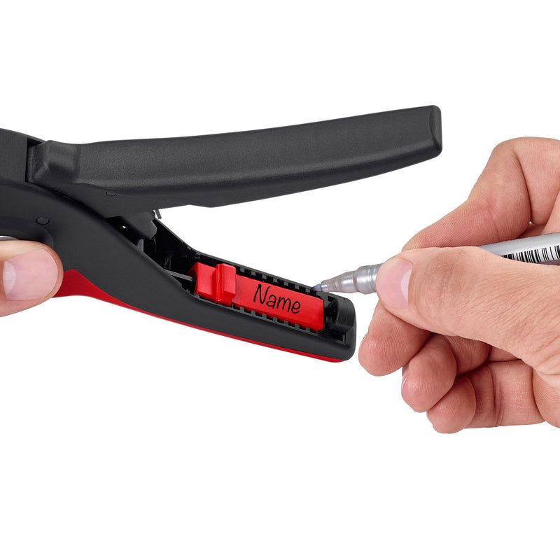 Load image into Gallery viewer, Knipex precistrip16 automatische afstriptang (zwart rood, geïntegreerde draadsnijder)