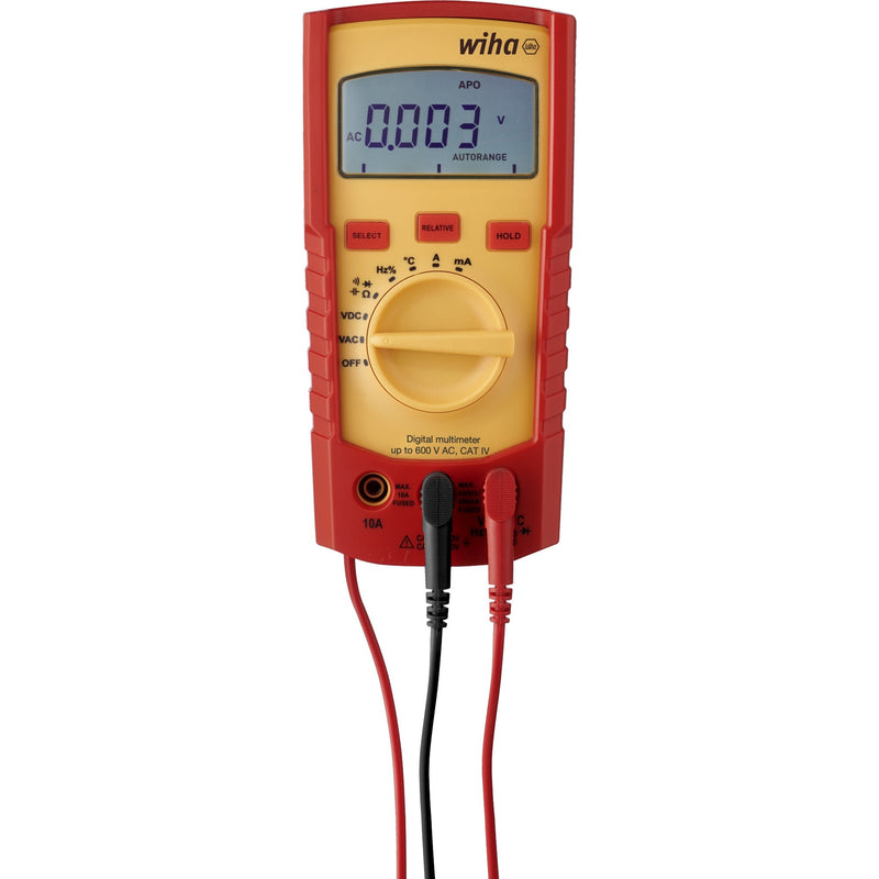 Load image into Gallery viewer, Wiha digitale multimeter tot 600 v ac, cat iv meetapparaat (rood geel)