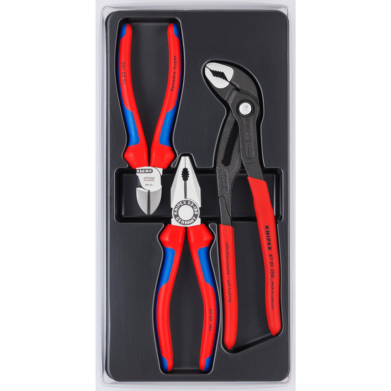 Load image into Gallery viewer, Knipex tangen-set 00 20 09 v01 tangenset (blauw zwart, 3-delig)