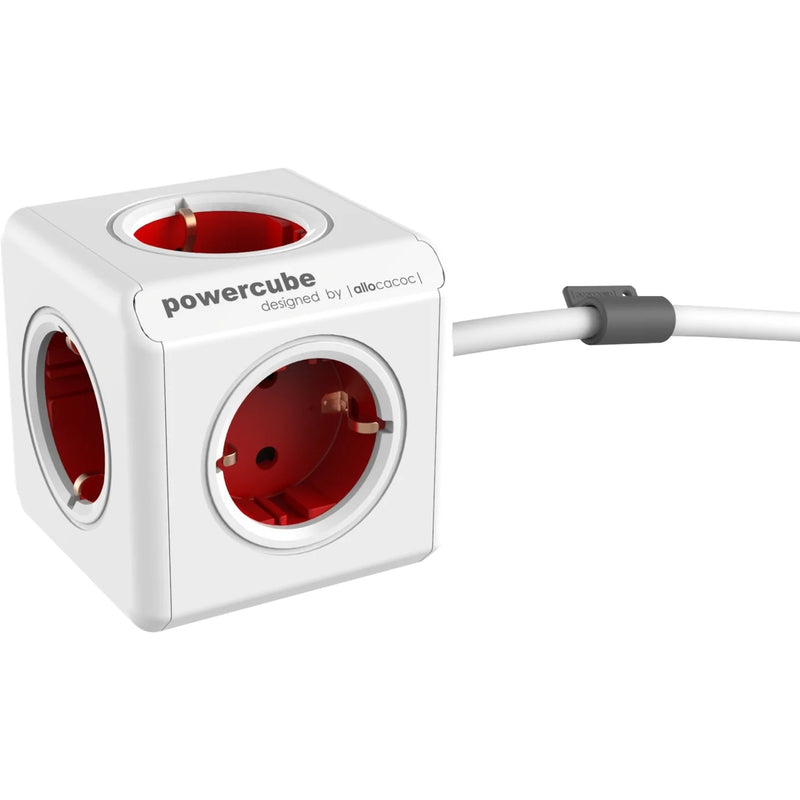 Load image into Gallery viewer, Allocacoc powercube extended stekkerdoos stekkerdoos (wit rood)