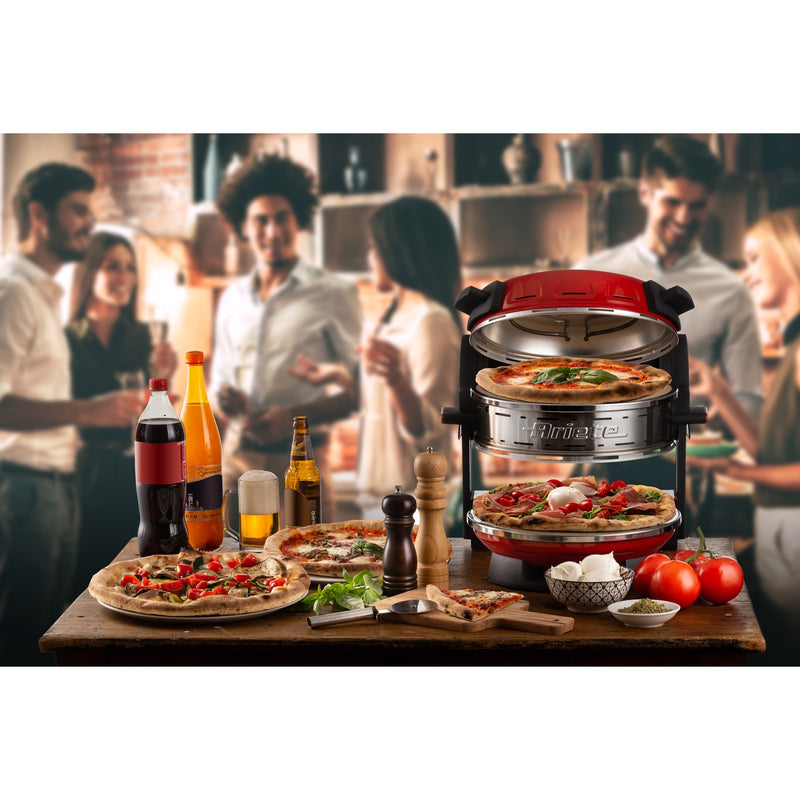 Afbeelding laden in galerijviewer, Ariete dubbele pizzaoven 0927 00 (rood)