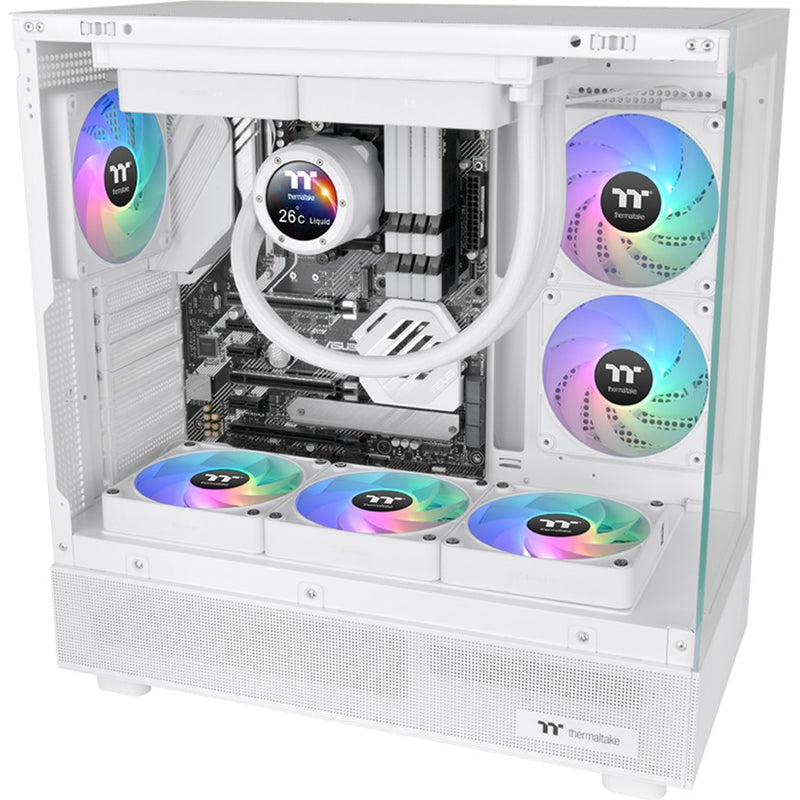 Load image into Gallery viewer, Thermaltake ct120 ex reverse argb sync pc cooling fan snow (3-fan pack) case fans (wit, 3 stuks, 120 x 120 x 25 mm, pwm)