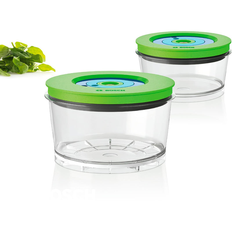Load image into Gallery viewer, Bosch vacuüm opbergdozen mmzv0sb2 container (transparant groen, 2 stuks)