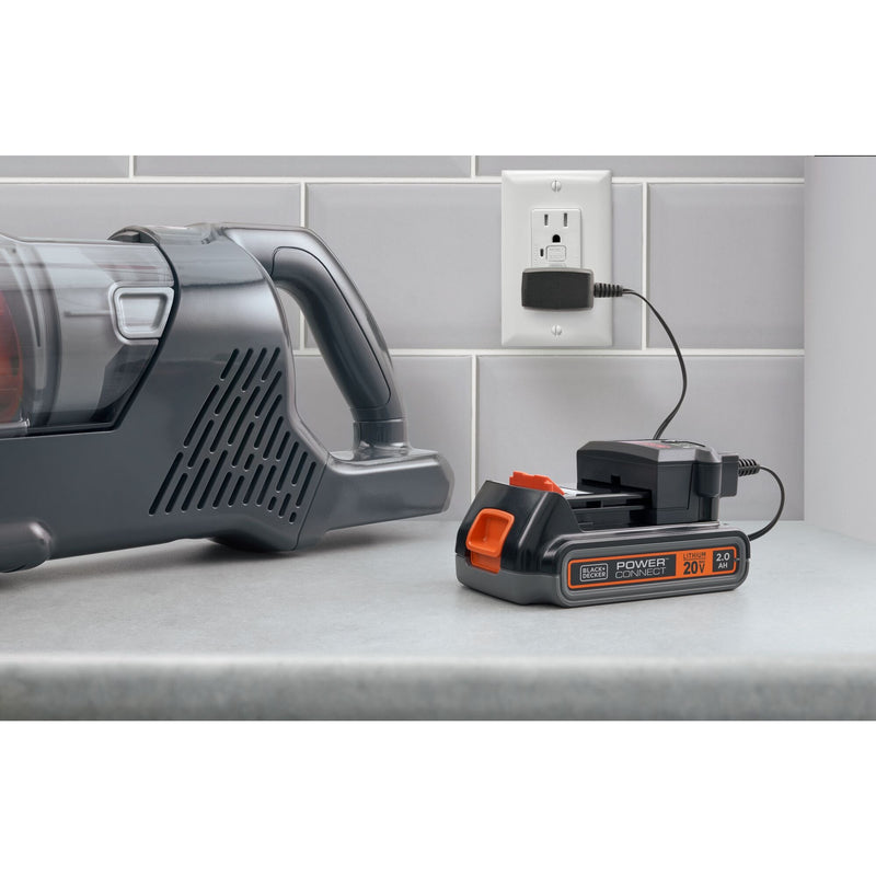 Afbeelding laden in galerijviewer, Black+decker bhfea18d1-qw 18v 2.0ah 2-in-1 steelstofzuiger met verwijderbare accu (18v 2.0ah accu en oplader inbegrepen)