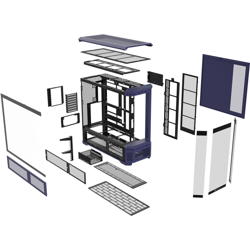 Load image into Gallery viewer, Thermaltake view 600 tg future dusk big tower behuizing (paars zwart | 2x usb-a | 1x usb-c | tempered glass)