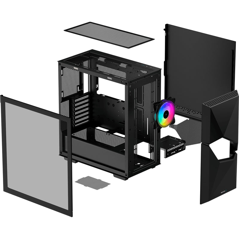 Load image into Gallery viewer, Deepcool cyclops midi tower behuizing (zwart | 1x usb-a | 1x usb-c | window)