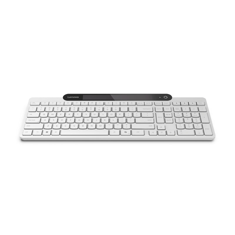 Afbeelding laden in galerijviewer, Lenovo 800 self-charging bluetooth keyboard (wit, us lay-out (qwerty), plunger, 100%, plunger switch, bluetooth 5.1, usb-c)