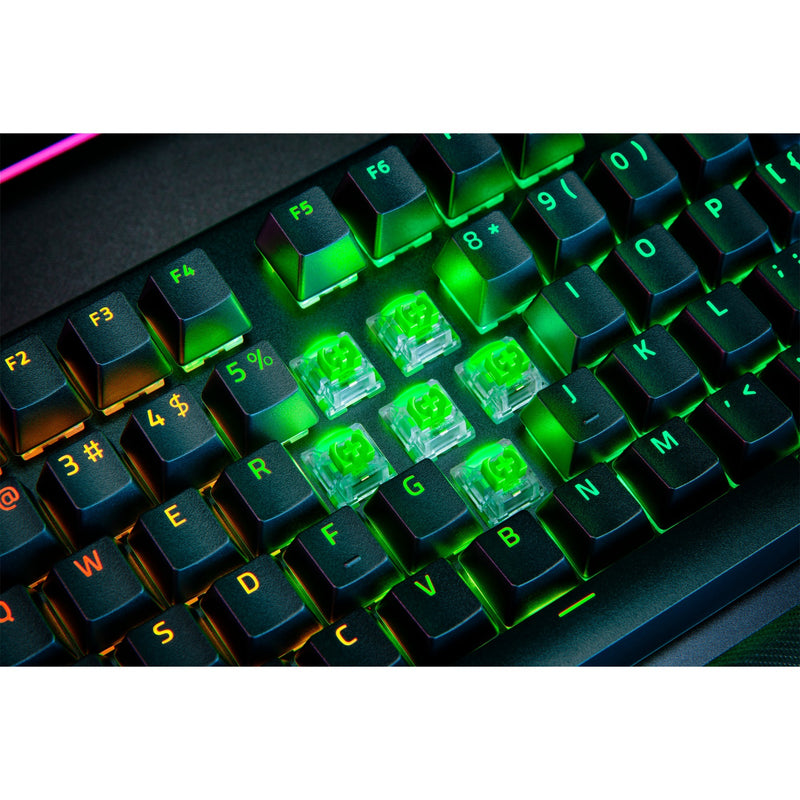 Load image into Gallery viewer, Razer blackwidow v4 pro, gaming toetsenbord (zwart, us lay-out, green, rgb leds, doubleshot abs)