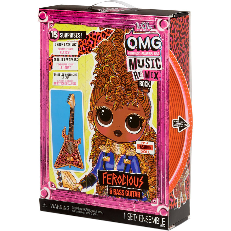 Load image into Gallery viewer, Mga entertainment l.o.l. surprise! omg remix rock - ferocious and bass guitar pop