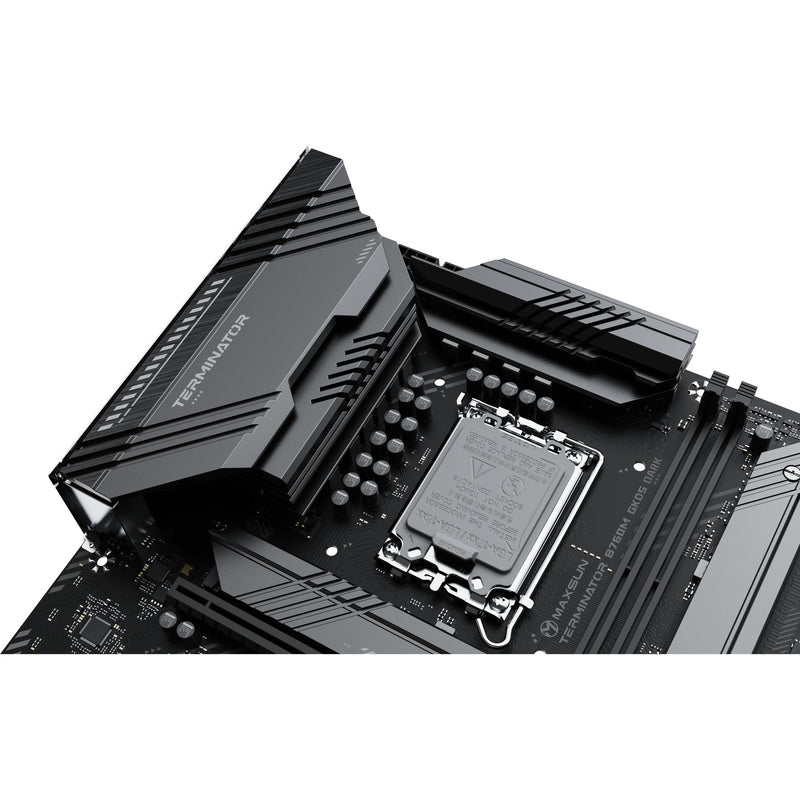 Afbeelding laden in galerijviewer, Maxsun ms-terminator b760m gkd5 dark socket 1700 moederbord (zwart, raid, 2.5 gb-lan, sound, µatx)