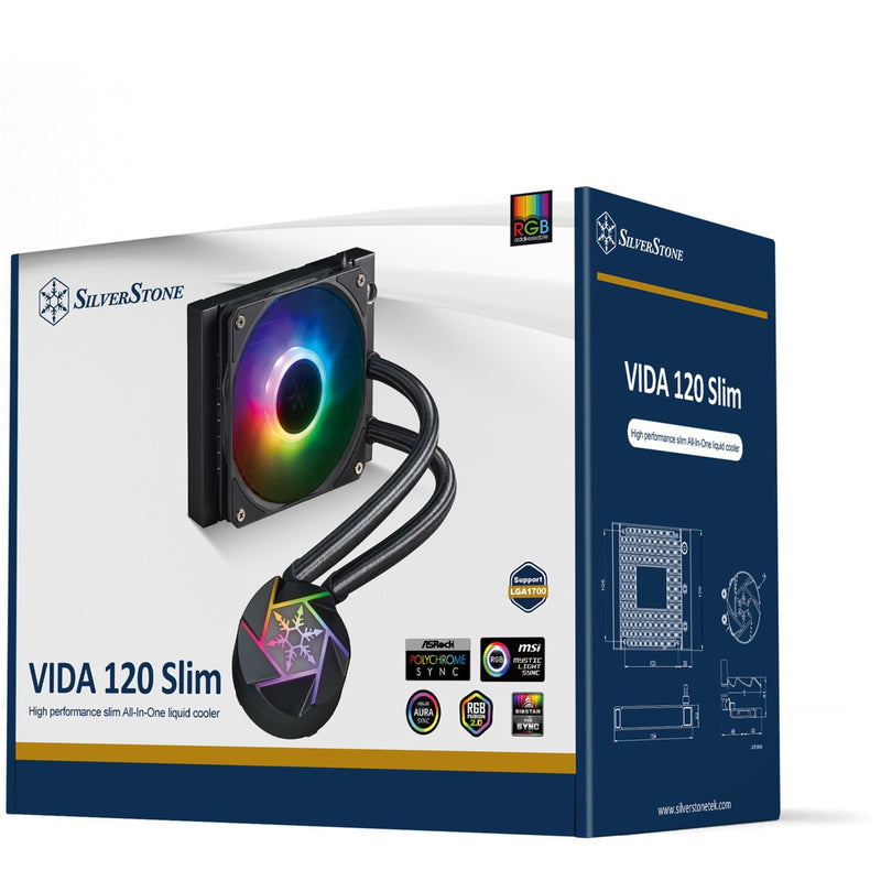 Load image into Gallery viewer, Silverstone vida 120 slim waterkoeling (zwart)