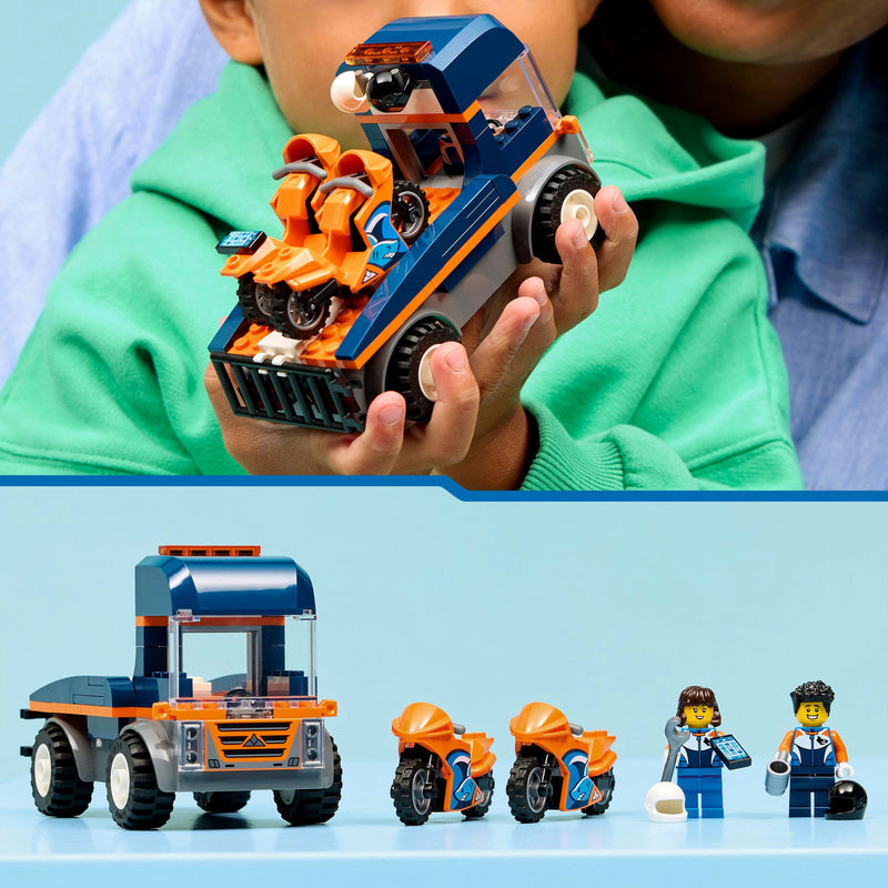 Load image into Gallery viewer, Lego city 60491 transportwagen voor motoren