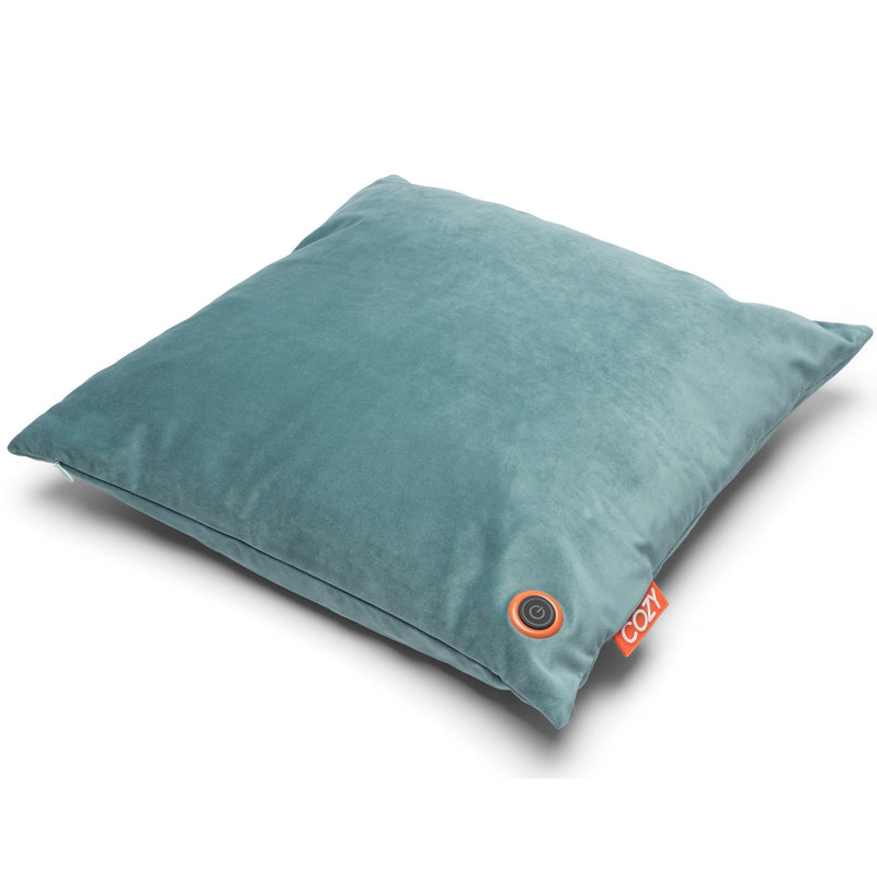 Afbeelding laden in galerijviewer, Cozy una velvet 45 x 45 cm draadloos warmtekussen (blauwgroen, powerbank 5000 mah)