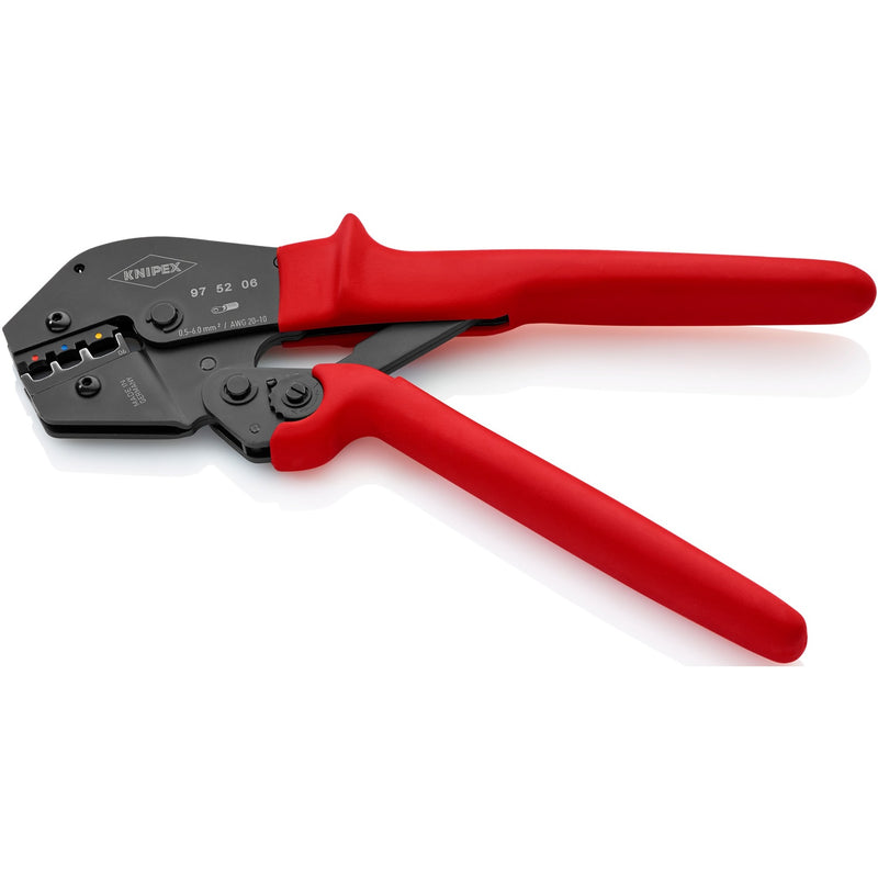 Load image into Gallery viewer, Knipex krimptang 97 52 06 (rood zwart, ovale krimp, openingsveer)