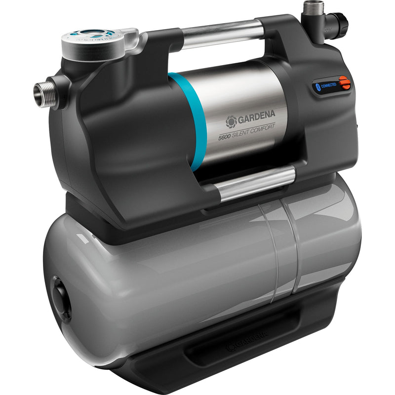 Load image into Gallery viewer, Gardena hydrofoorpomp 5600 silentcomfort (grijs roestvrij staal, bluetooth)
