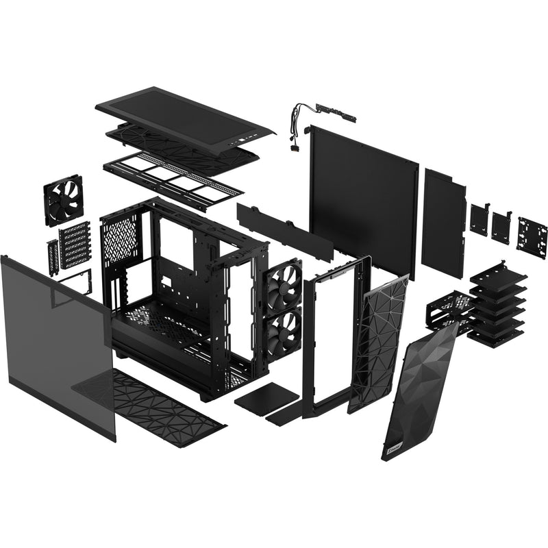 Load image into Gallery viewer, Fractal design meshify 2 light tempered glass midi tower behuizing (zwart | 2x usb-a | 1x usb-c | window)