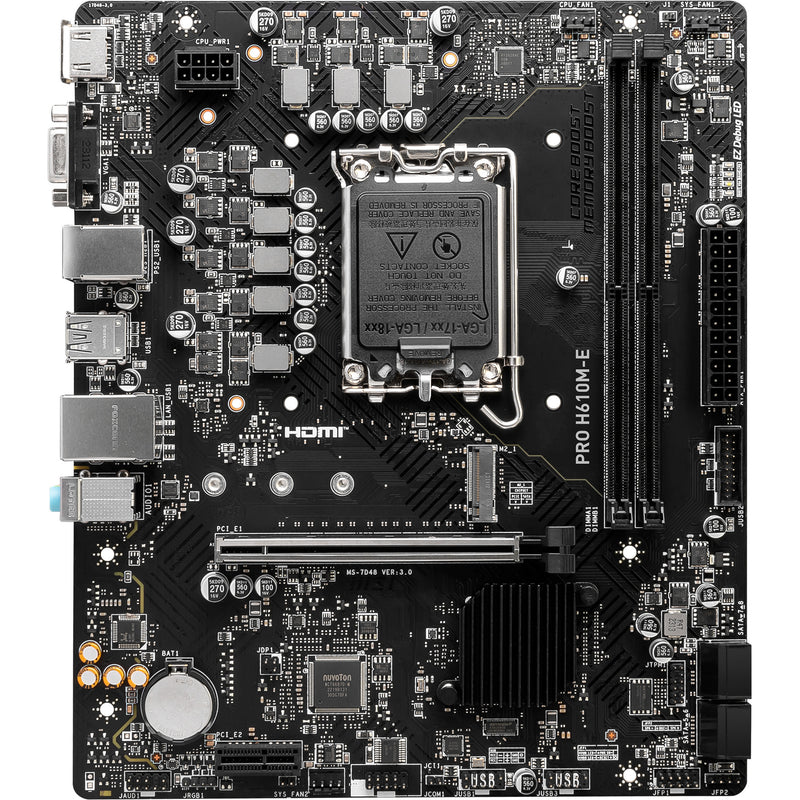 Load image into Gallery viewer, Msi pro h610m-e socket 1700 moederbord (gb-lan, sound, µatx)