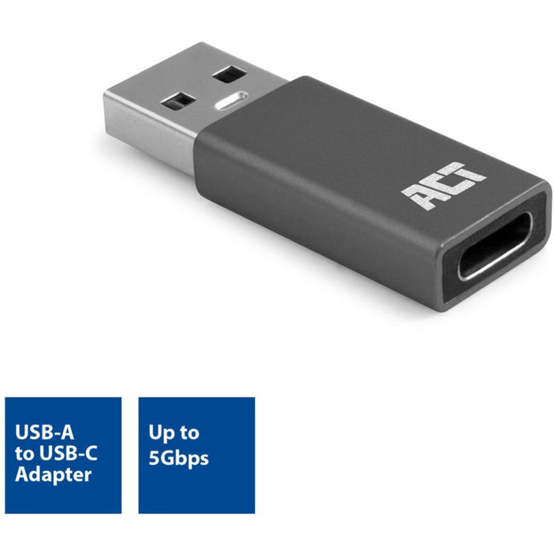 Load image into Gallery viewer, Act connectivity usb-a naar usb-c adapter (donkergrijs)
