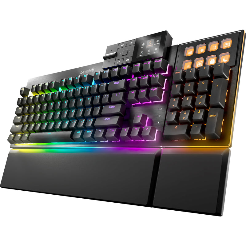 Load image into Gallery viewer, Be quiet! dark mount silent tactile rgb mechanisch gaming toetsenbord (zwart, us lay-out (qwerty), silent tactile, 100%, argb, pbt double-shot keycaps, media dock)