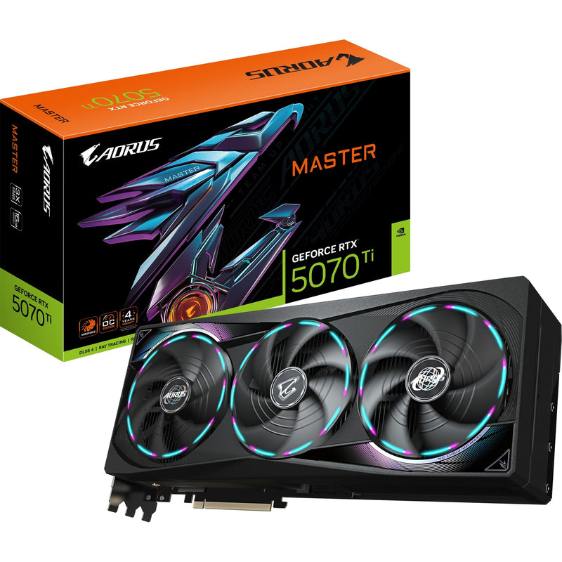 Load image into Gallery viewer, Gigabyte aorus geforce rtx 5070 ti master 16g grafische kaart (3x displayport, 1x hdmi)