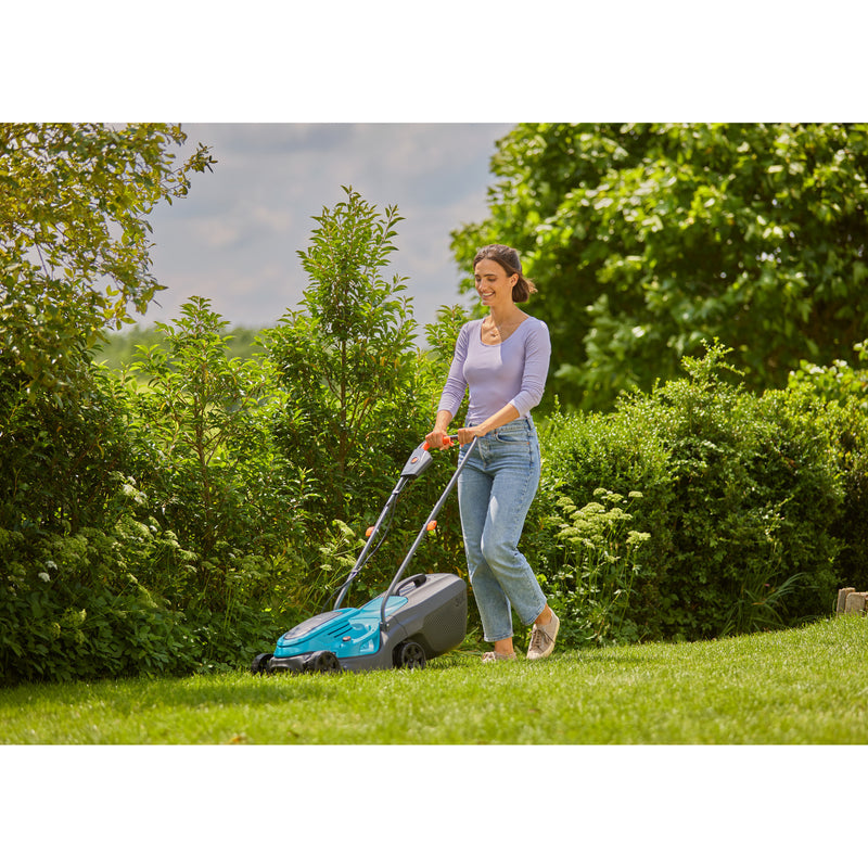 Load image into Gallery viewer, Gardena grasmaaier easymax 32 18v (turquoise grijs, accu en lader niet inbegrepen)